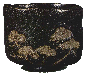 黒楽松図茶碗